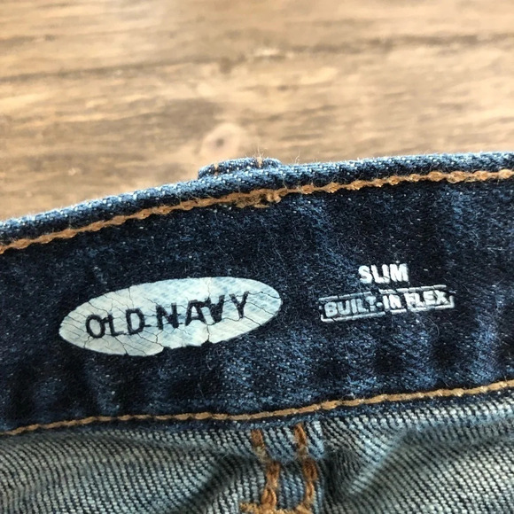 Old Navy Mens 38 X 30 Slim Built In Flex Dark Wash Jeans Denim Casual Pants - Picture 2 of 6